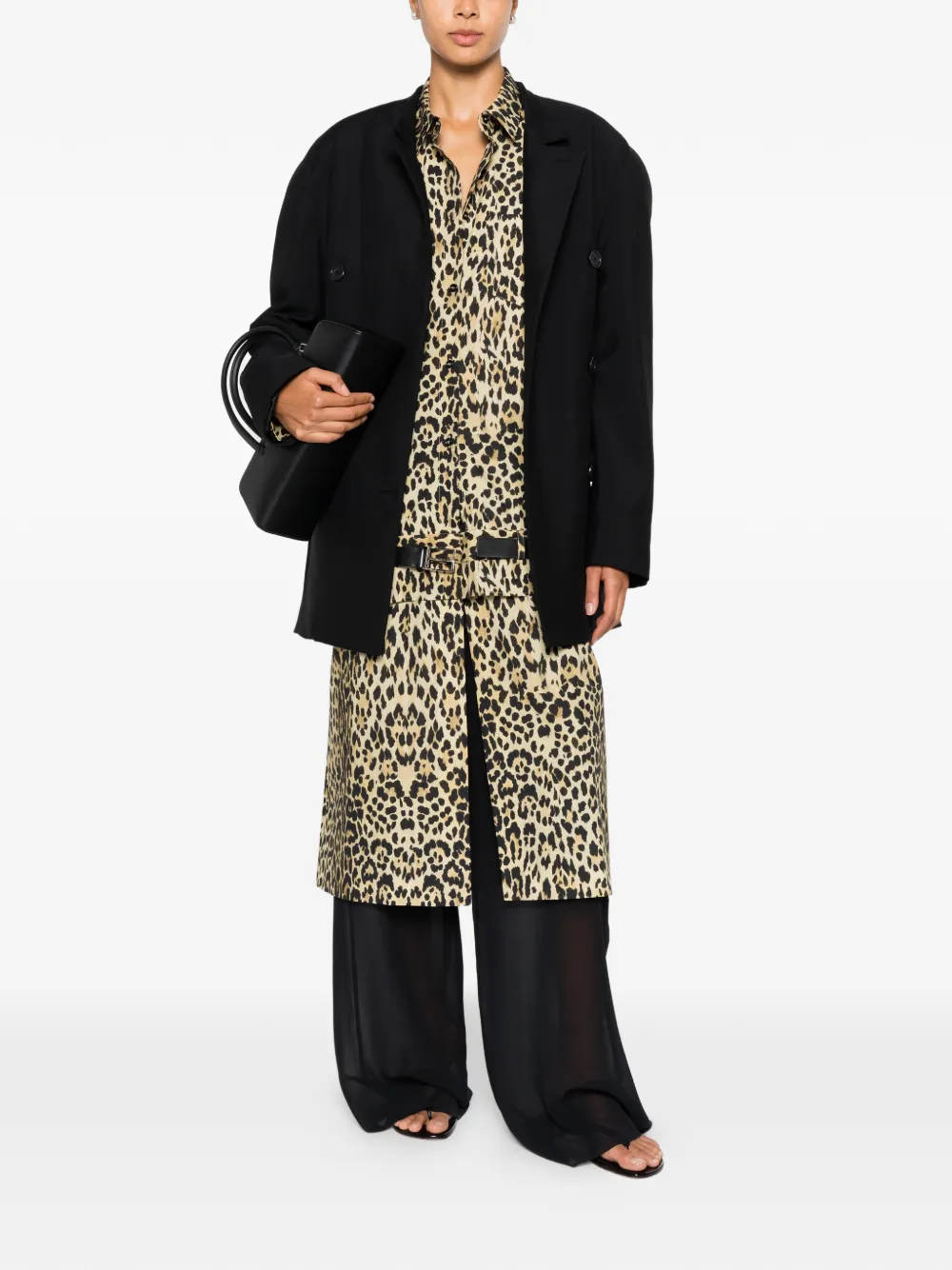 Marie Adam-Leenaerdt Leopard-print Shirt Midi Dress in Neutrals, view 2