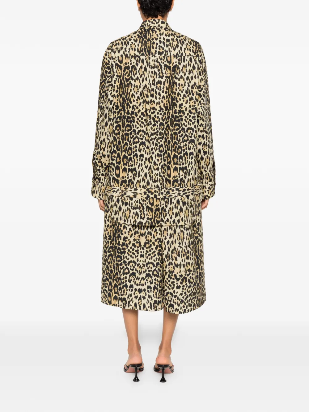 Marie Adam-Leenaerdt Leopard-print Shirt Midi Dress in Neutrals, view 4