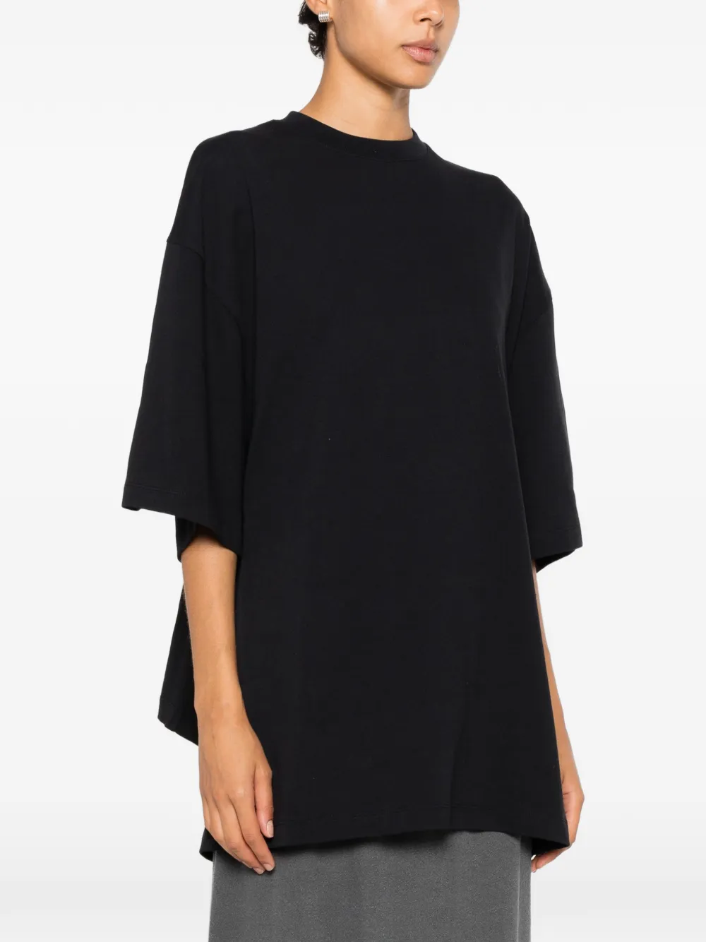 Marie Adam-Leenaerdt T-shirt met gedrapeerde achterkant Zwart