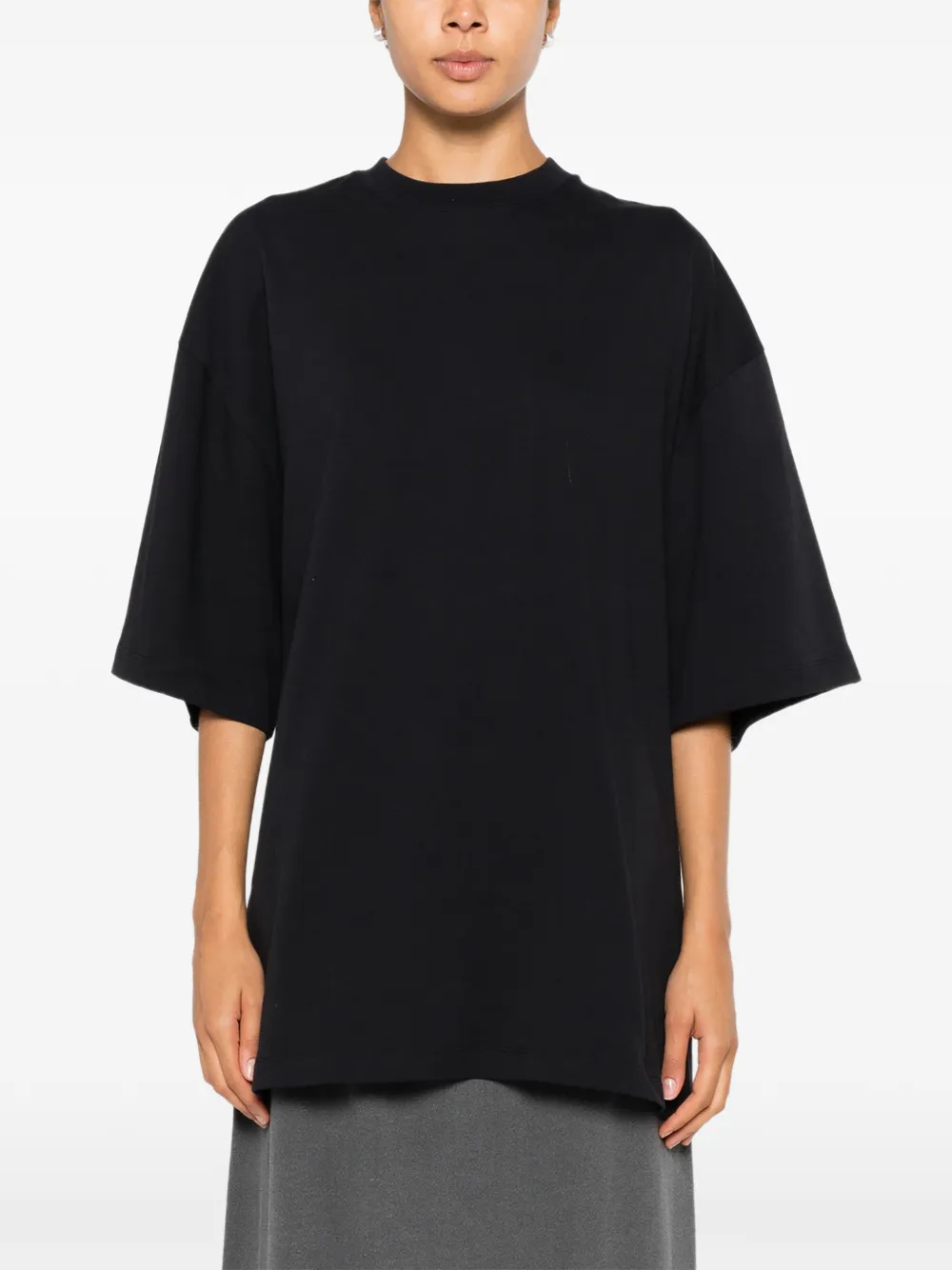Marie Adam-Leenaerdt T-shirt met gedrapeerde achterkant Zwart