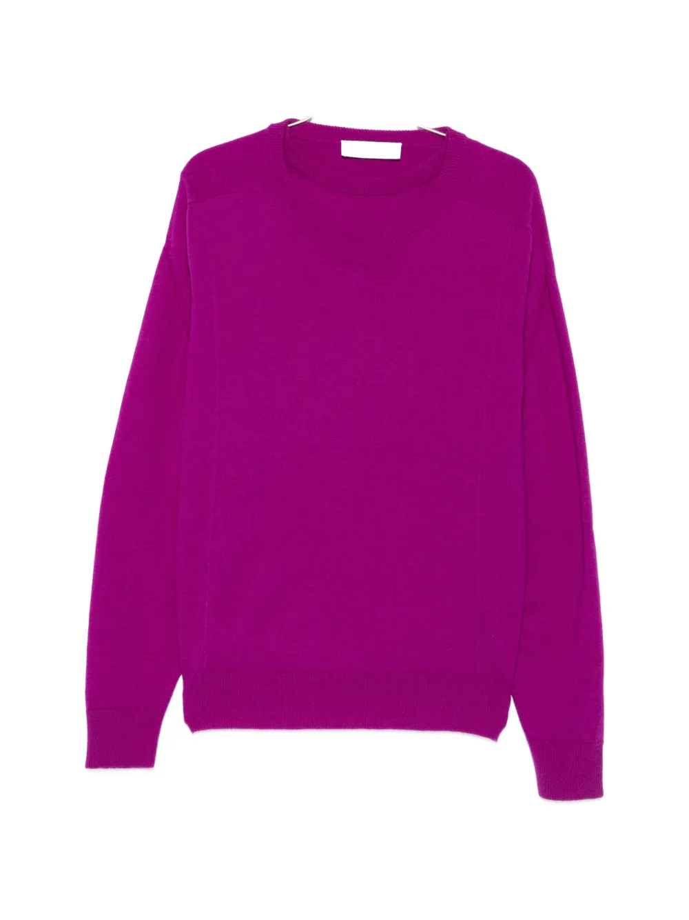 Marie Adam-Leenaerdt layered-neckline rib-trimmed cardigan - Purple