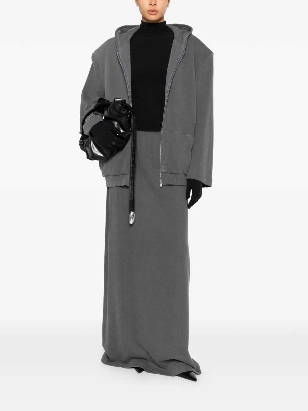 Marie Adam-Leenaerdt Rok met elastische tailleband Grijs