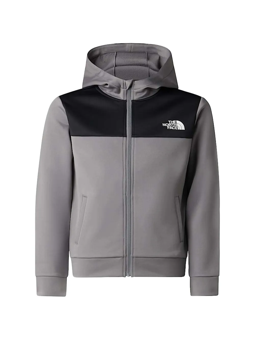 The North Face Kids Reaxion logo-print panelled hoodie - Grigio