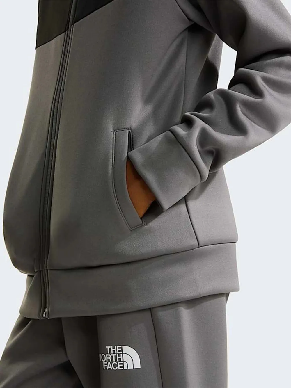 The North Face Kids Reaxion hoodie met logoprint en vlakken Grijs