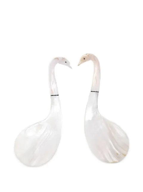 Gohar World swan-shaped serving spoons (set of two)