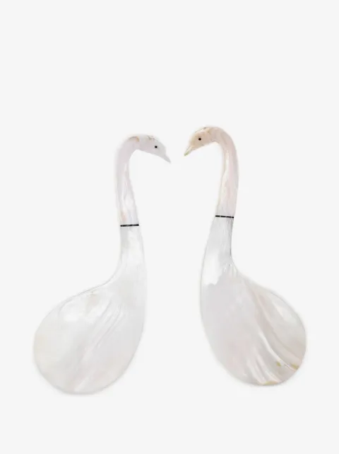 Gohar World swan-shaped serving spoons (set of two)