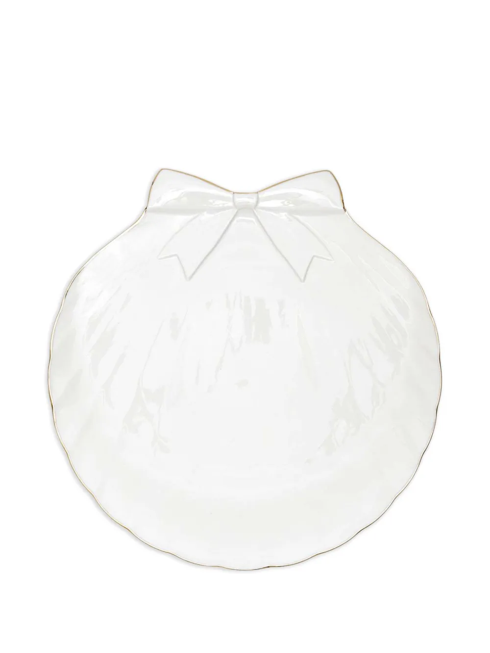 Gohar World Sadaf bow-detail serving plate - Weiß