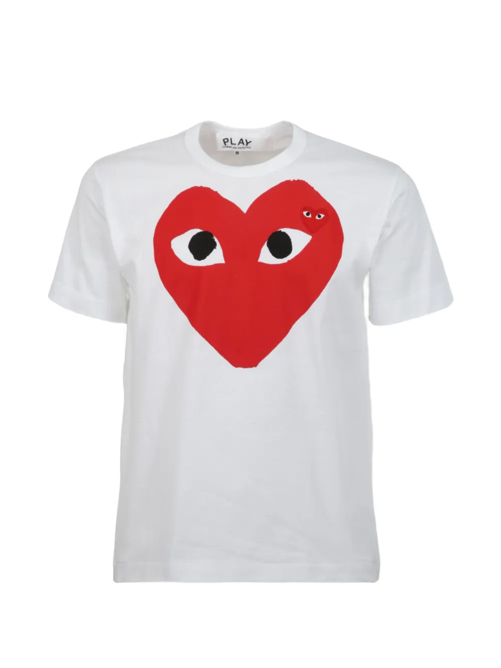 Comme Des Garçons Play T-Shirt mit Herzprint - Weiß