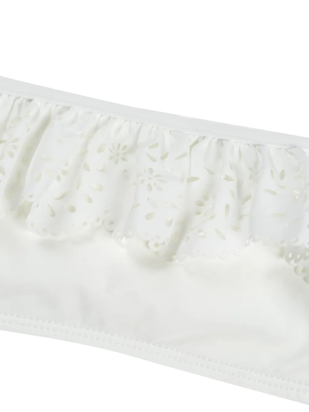 ZIMMERMANN Kids Indra bikini met broderie anglaise en ruches Wit
