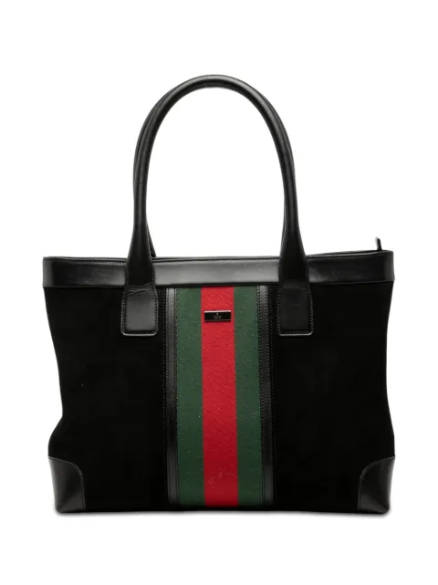 Gucci Pre-Owned 2000-2015 Suede Web tote bag