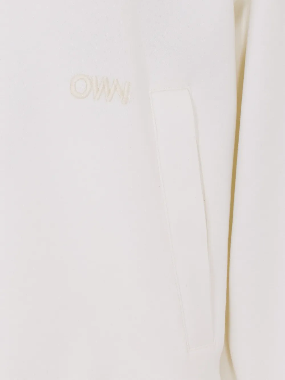 OWN Hoodie met geborduurd logo Wit
