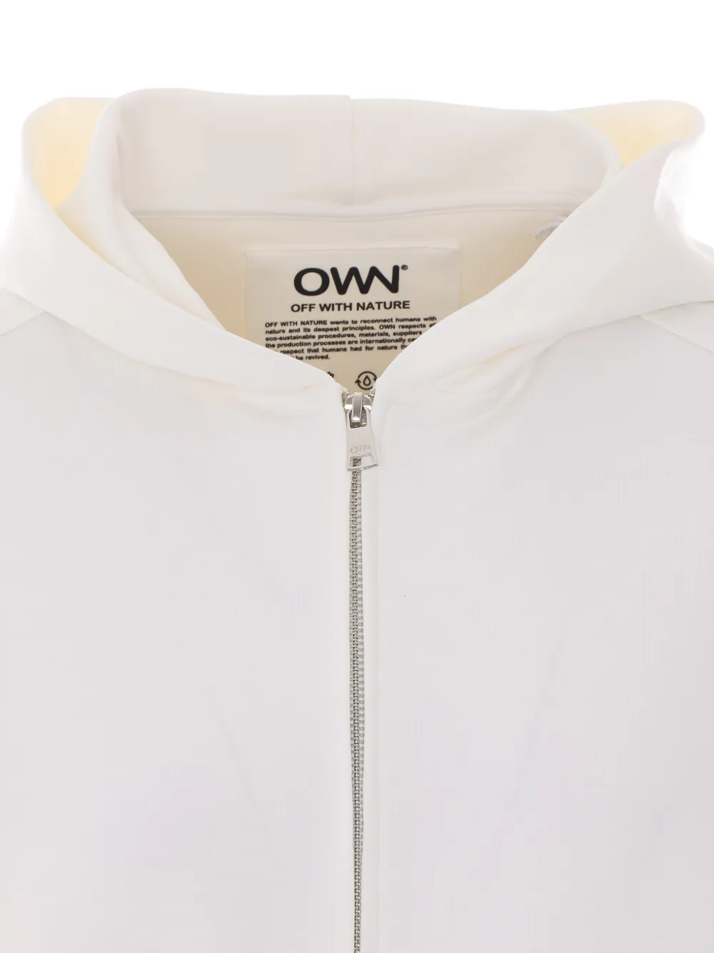 OWN Hoodie met geborduurd logo Wit