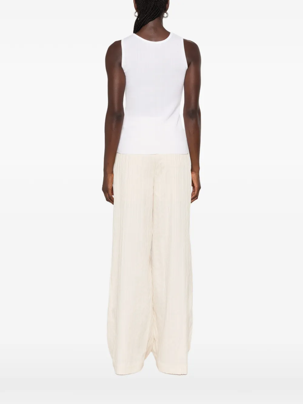 IVORY PARIS Elsa ribgebreide tanktop Beige