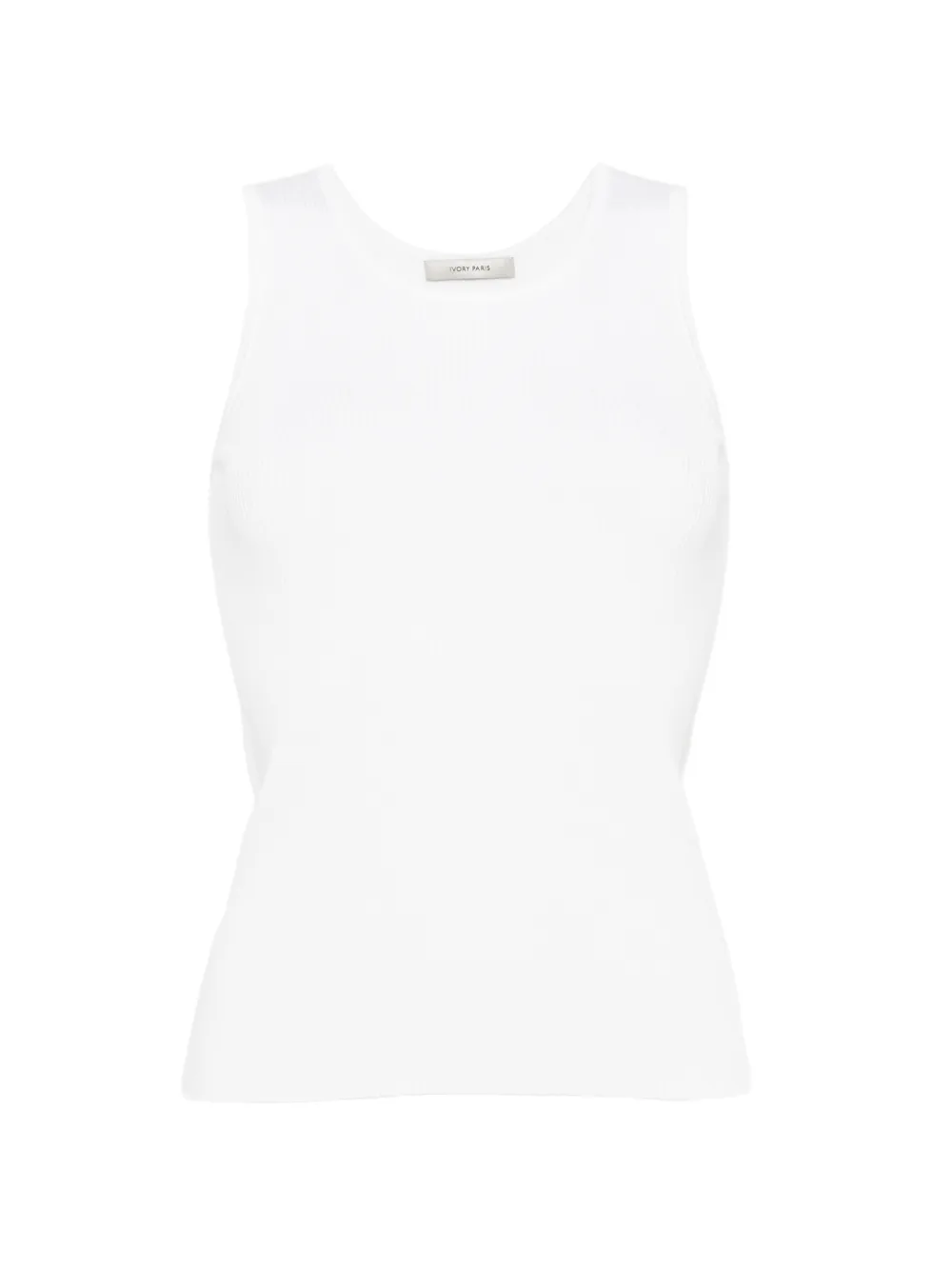 IVORY PARIS Elsa ribbed-knit tank top - Toni neutri