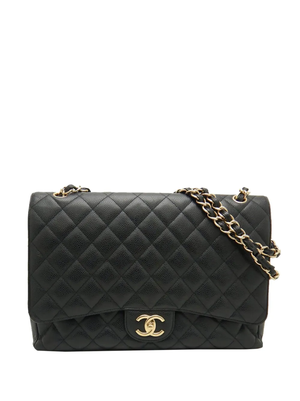 CHANEL Pre-Owned 2011 Maxi Classic Caviar Double Flap shoulder bag - Nero