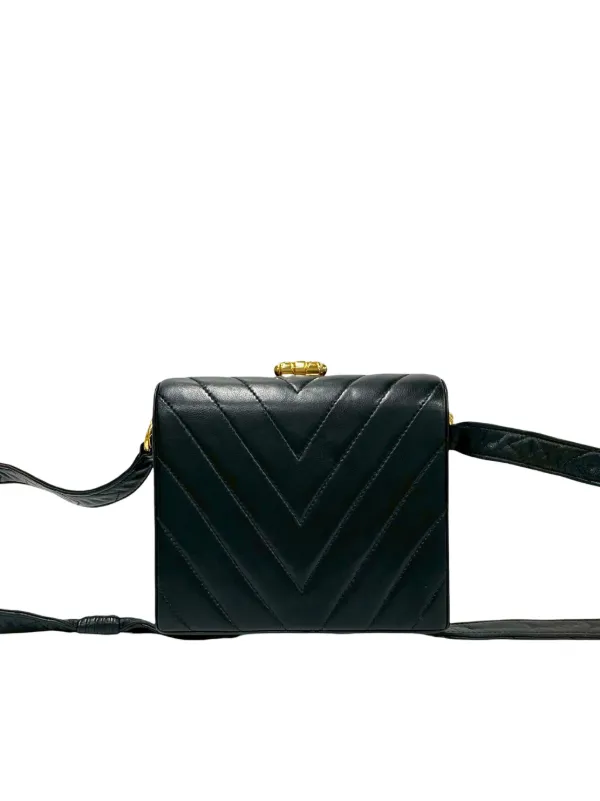 シャネル　ショルダーバッグ CHANEL Pre-Owned 1991-1994 ココマーク シェブロン ラムスキン