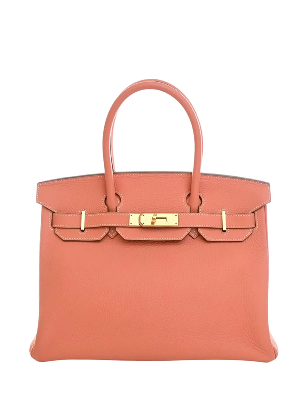 Hermès Pre-Owned 2014 Togo Birkin Retourne 30 handbag - Arancione