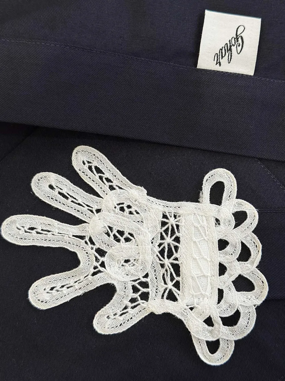 Gohar World Mini Lace Hands Apron in Blue, view 2