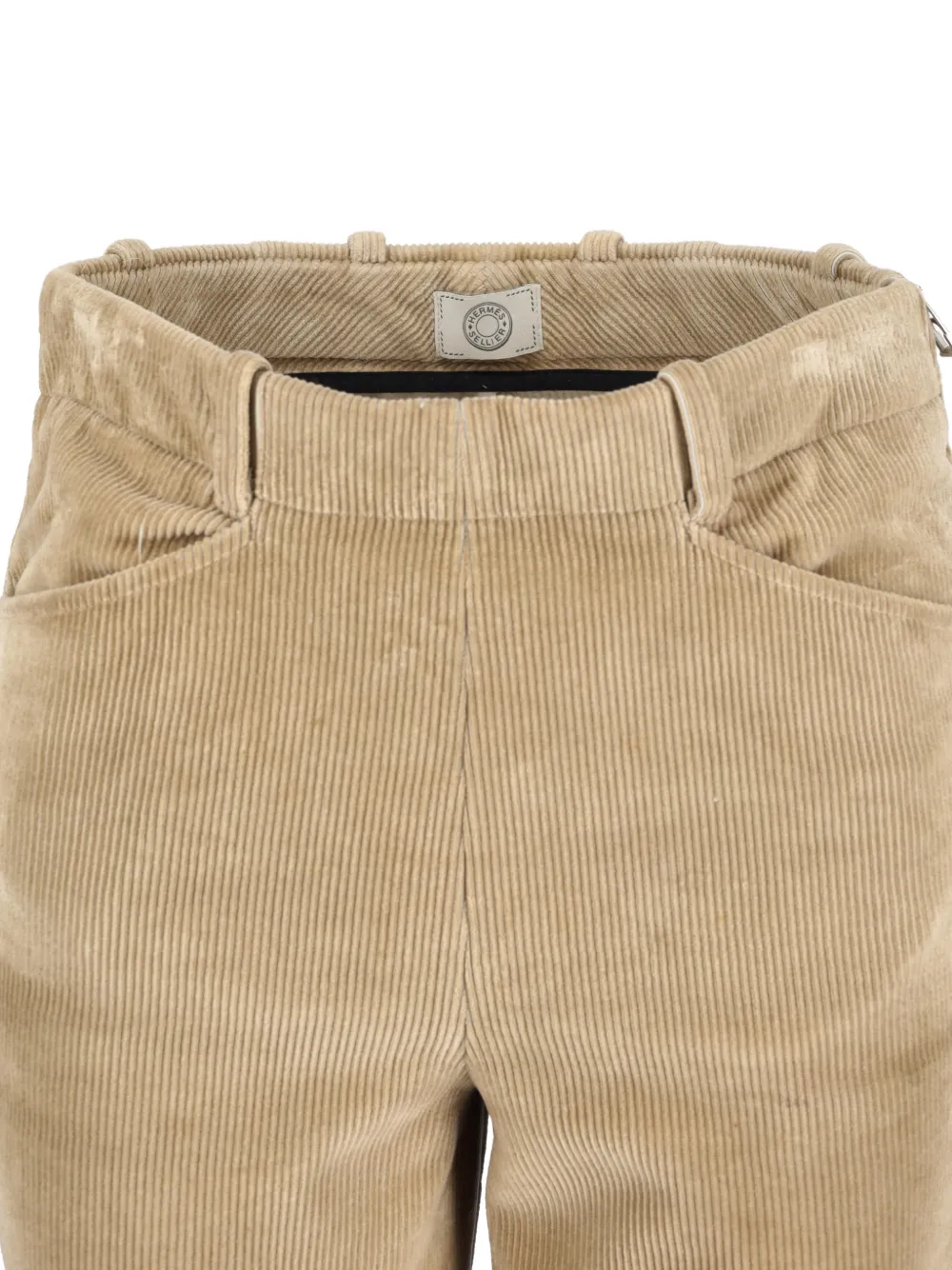 Hermès Pre-Owned Corduroy knee-patch Trousers | Brown | FARFETCH JO