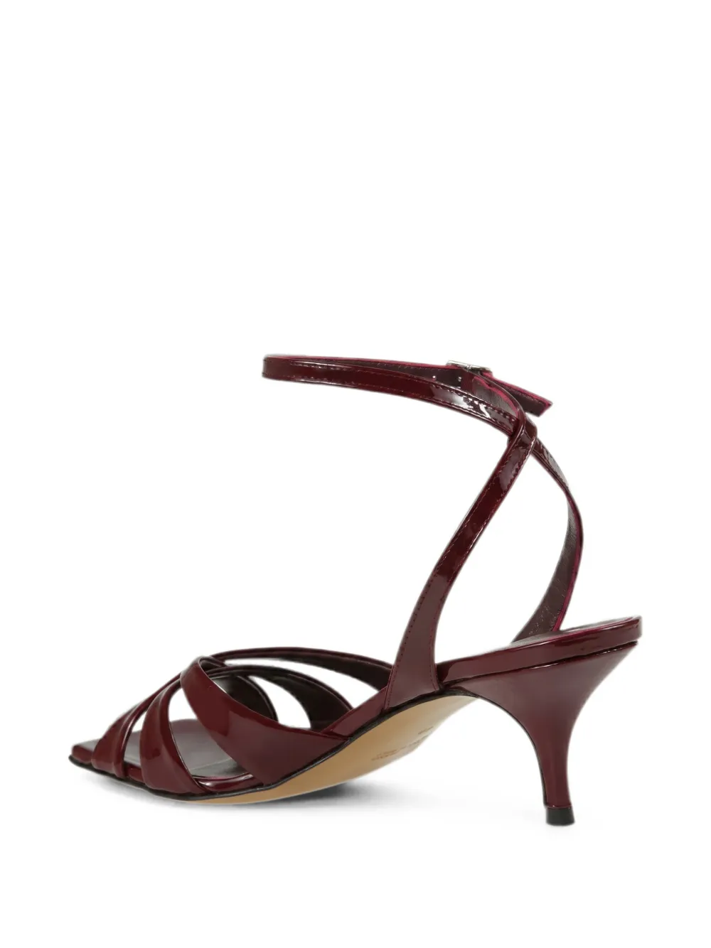 GUGLIELMO ROTTA patent-leather crossover-strap sandals Rood