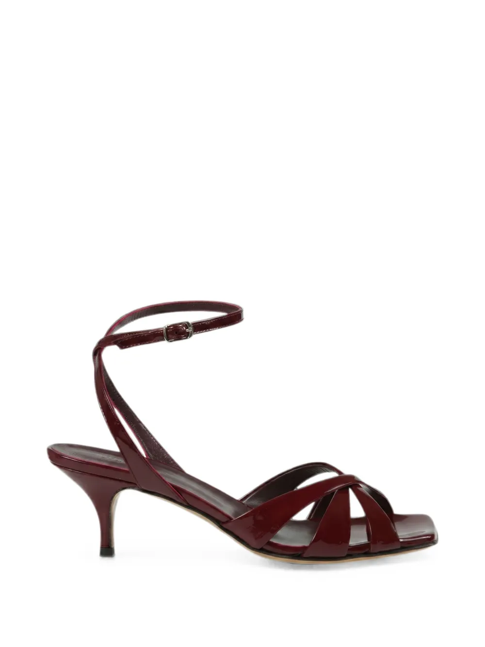 GUGLIELMO ROTTA patent-leather crossover-strap sandals Rood