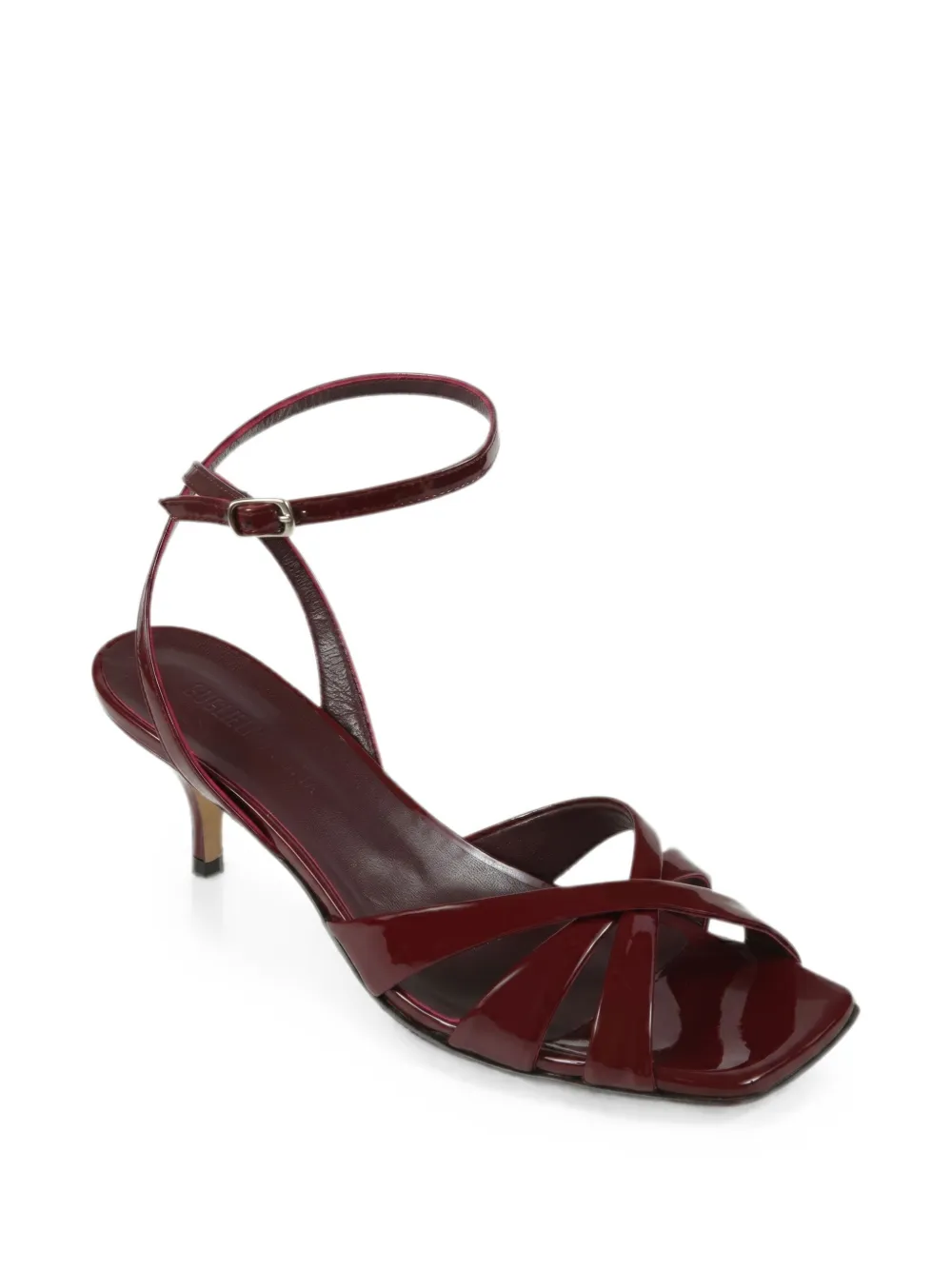 GUGLIELMO ROTTA patent-leather crossover-strap sandals Rood