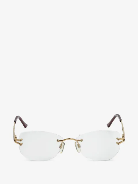 Cazal rimless rectangle-frame glasses