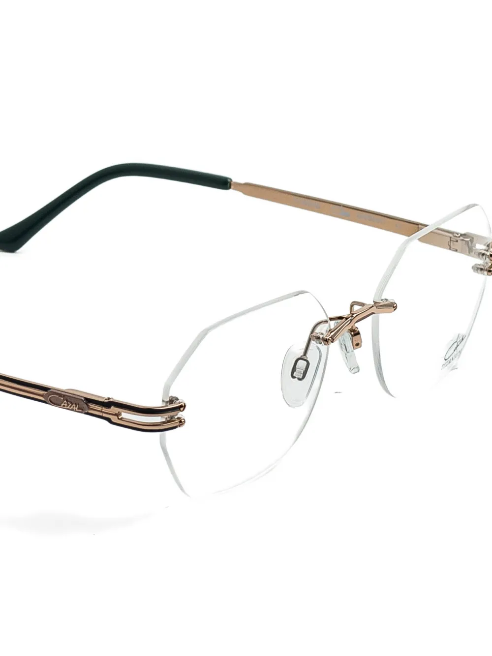 Cazal 4319 bril met randloos geometrisch montuur Goud