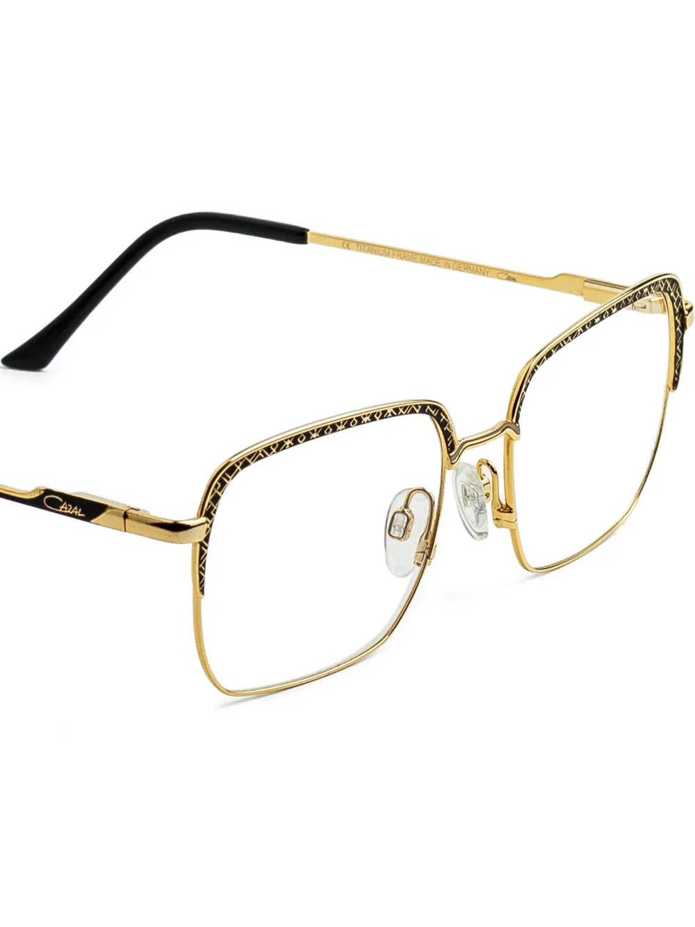 Cazal Bril met vierkant montuur Goud