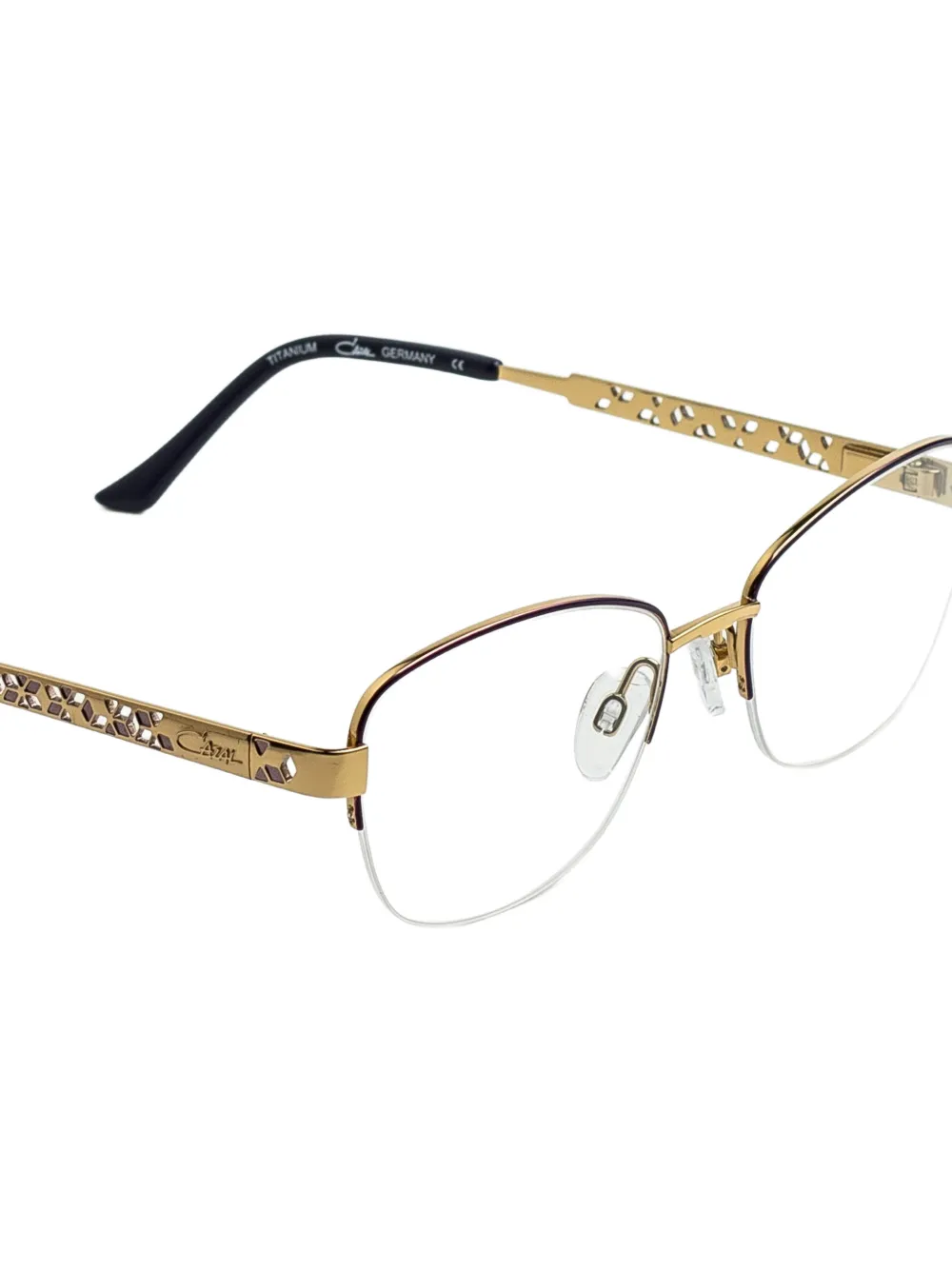 Cazal Bril met vierkant montuur Goud