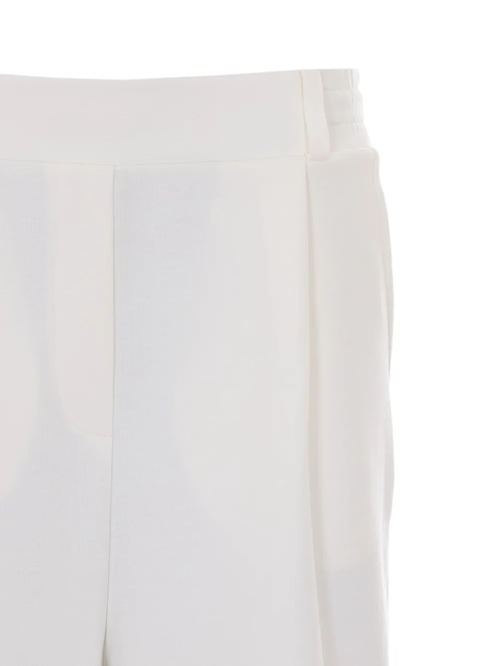 OWN Broek met geplooid detail Wit