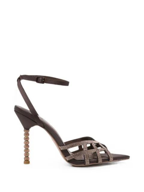 exè crystal-embellished cage-strap sandals