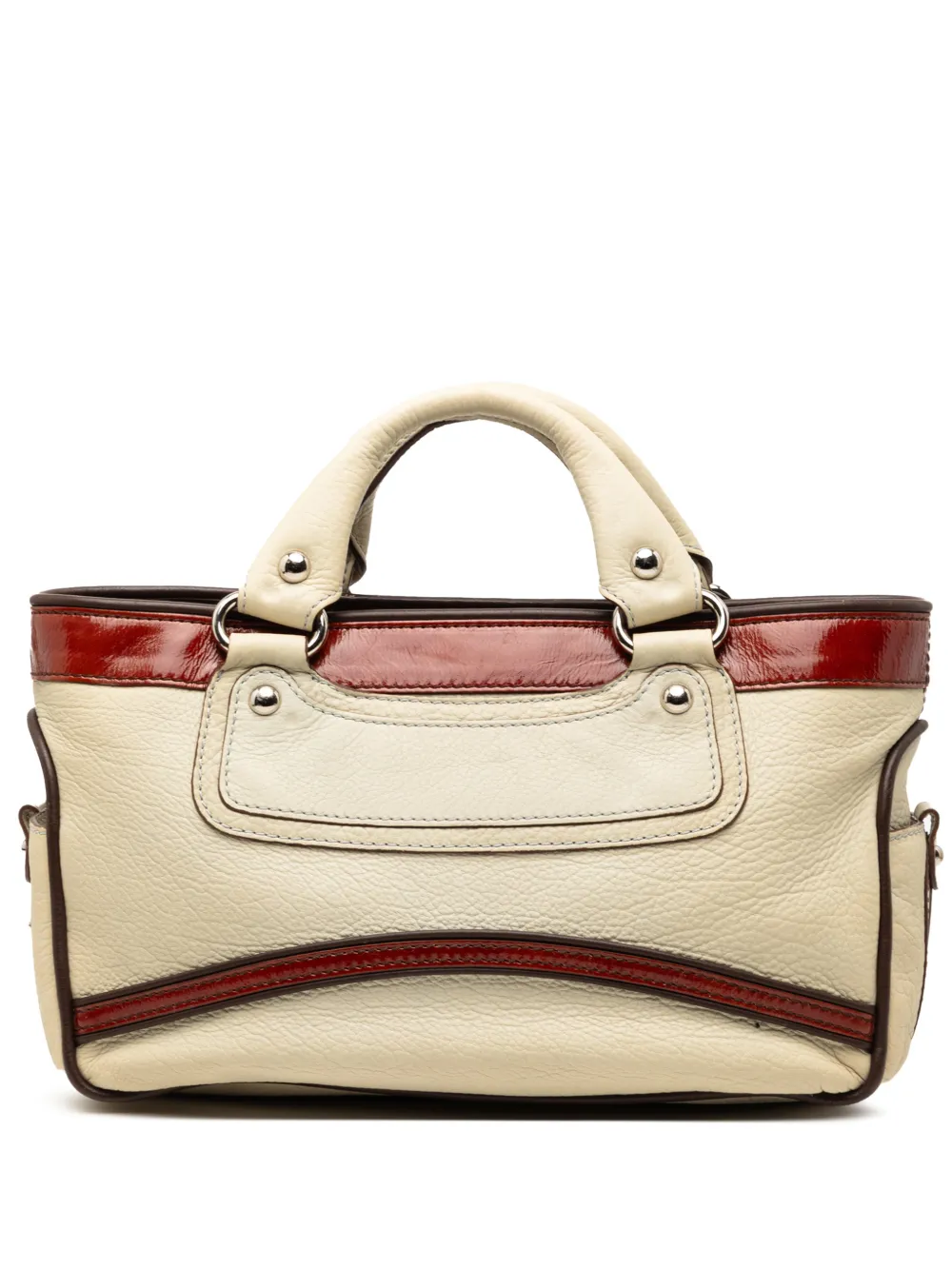 Celine Pre-Owned 20th Century Tricolor Leather Boogie handbag - White