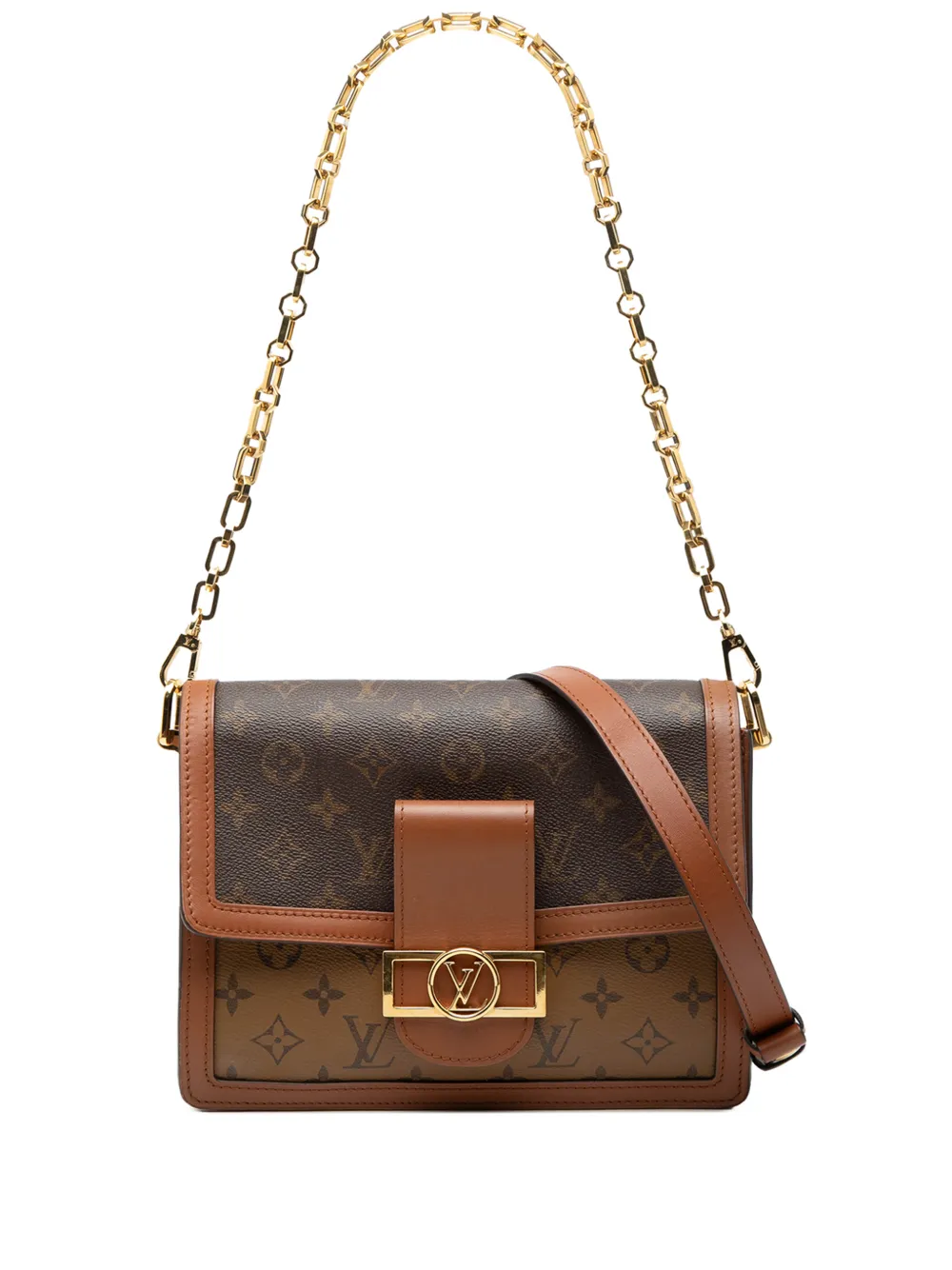 Louis Vuitton Pre-Owned 2020 Monogram Reverse Dauphine MM satchel - Brown