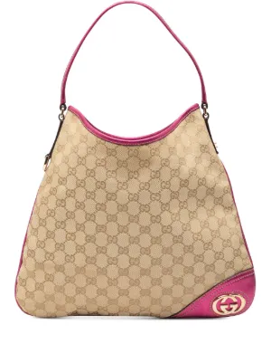 Gucci Pre-Owned 2016-2026 GGキャンバス＆レザー ブリー ハンドバッグ