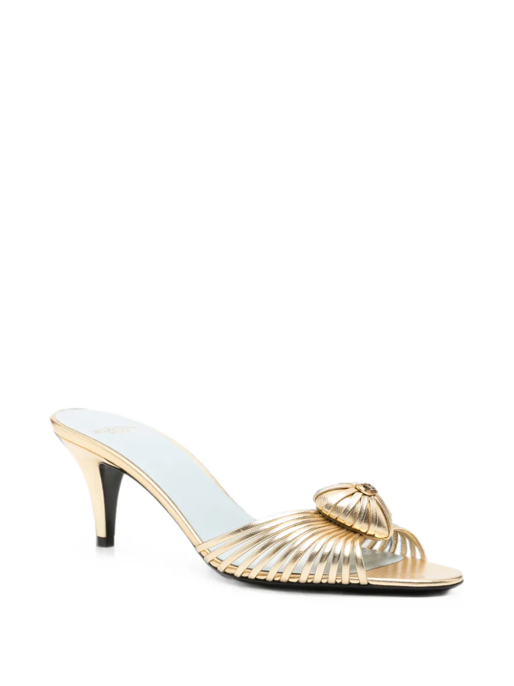 Valentino Garavani heart-detail strappy heeled sandals Goud