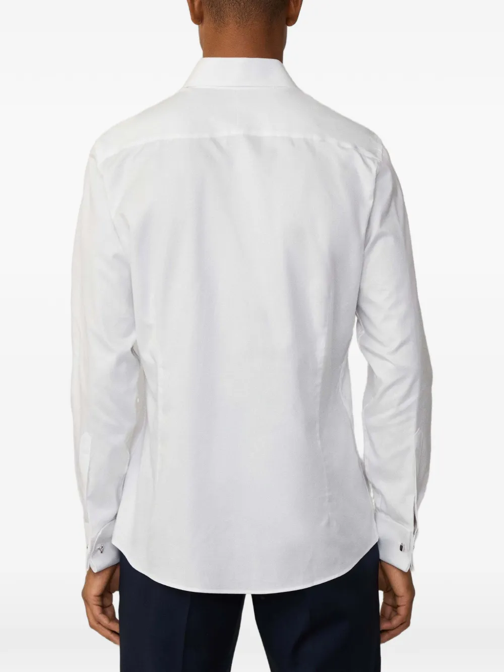 Hackett London Oxford overhemd met uitgesneden kraag Wit