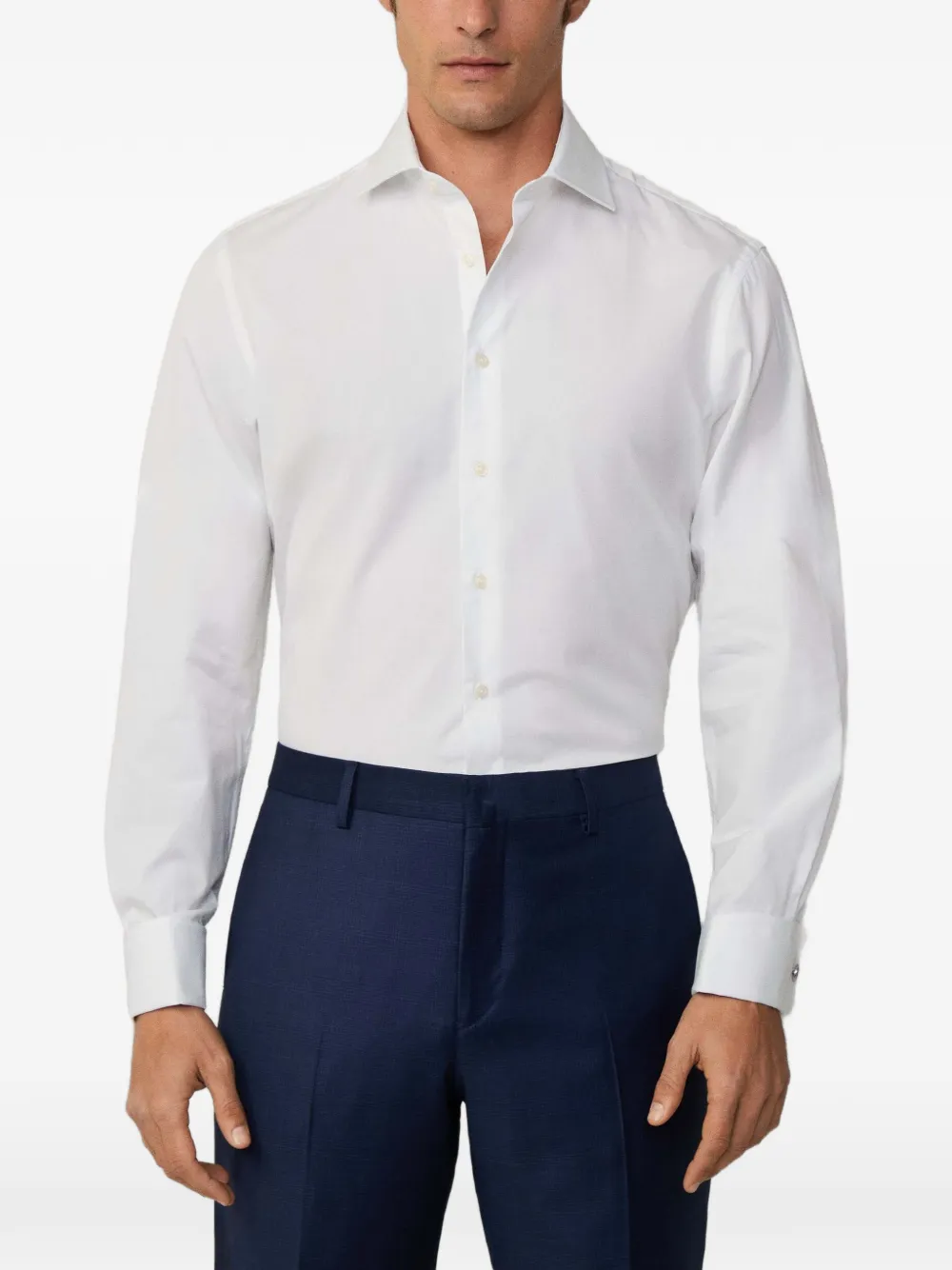 Hackett London Classic-fit formele popeline overhemd Wit
