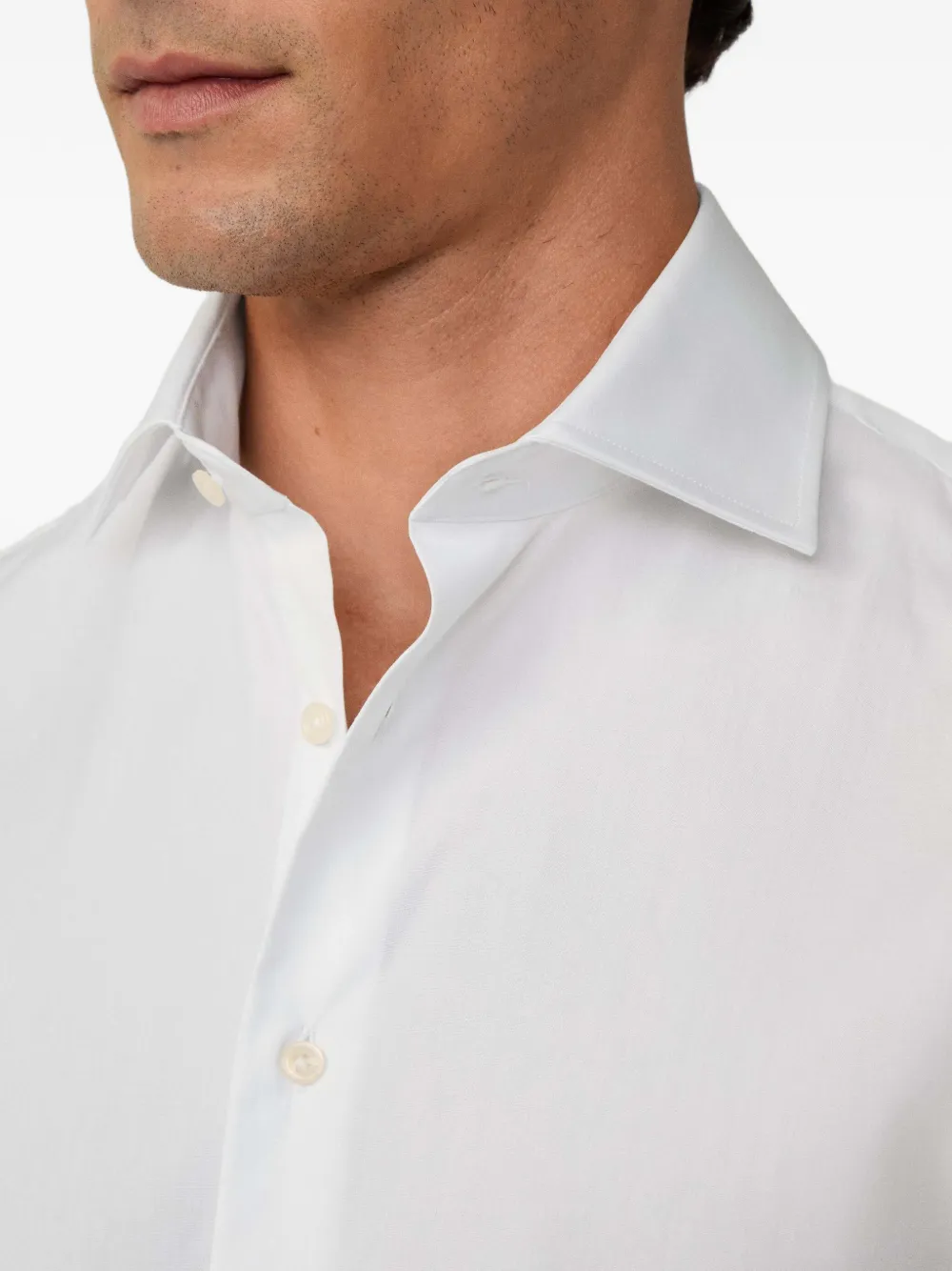 Hackett London Classic-fit formele popeline overhemd Wit