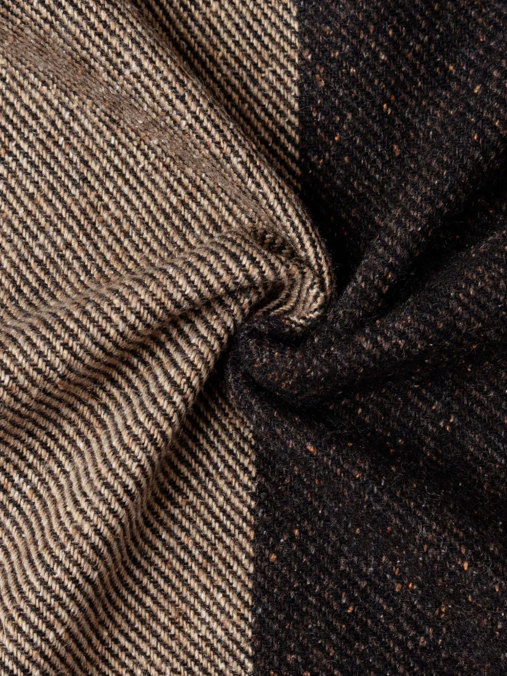 Hackett London Brolly Frisby sjaal met franje Beige