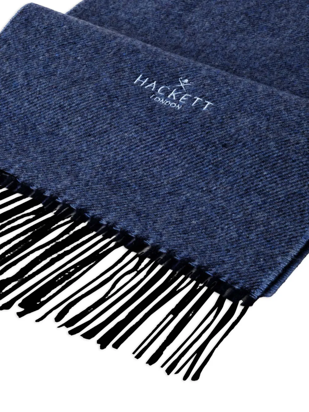 Hackett London Sjaal met franje Blauw