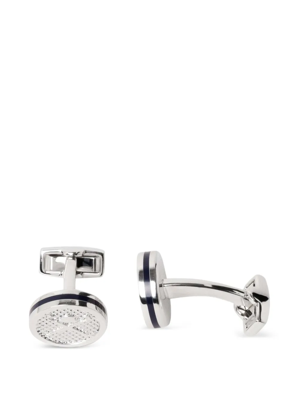 Hackett London Brolly Bowler ronde manchetknopen Zilver