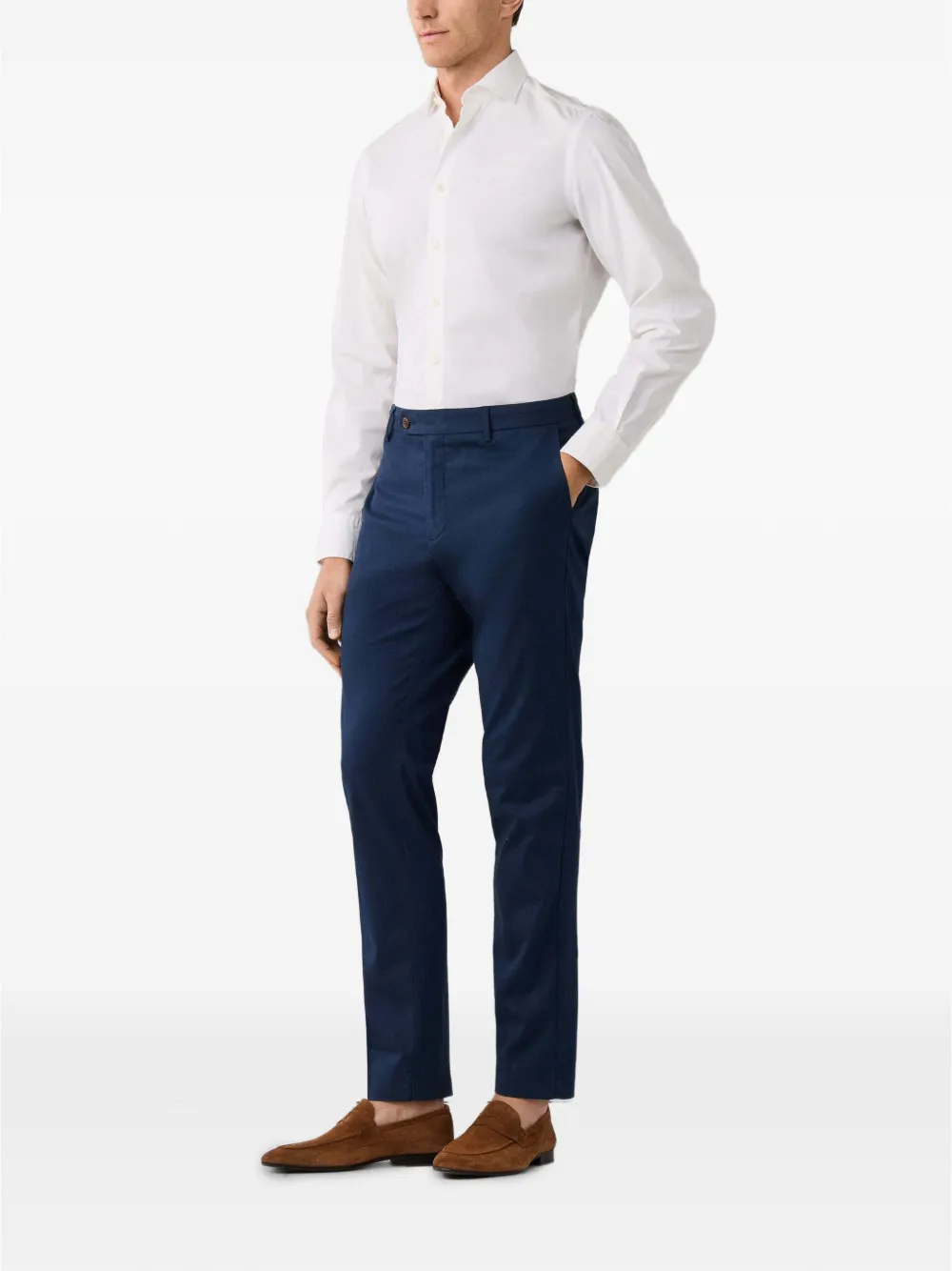 Hackett London Kensington slim-fit broek Blauw