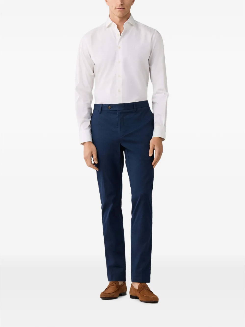 Hackett London Kensington slim-fit broek Blauw