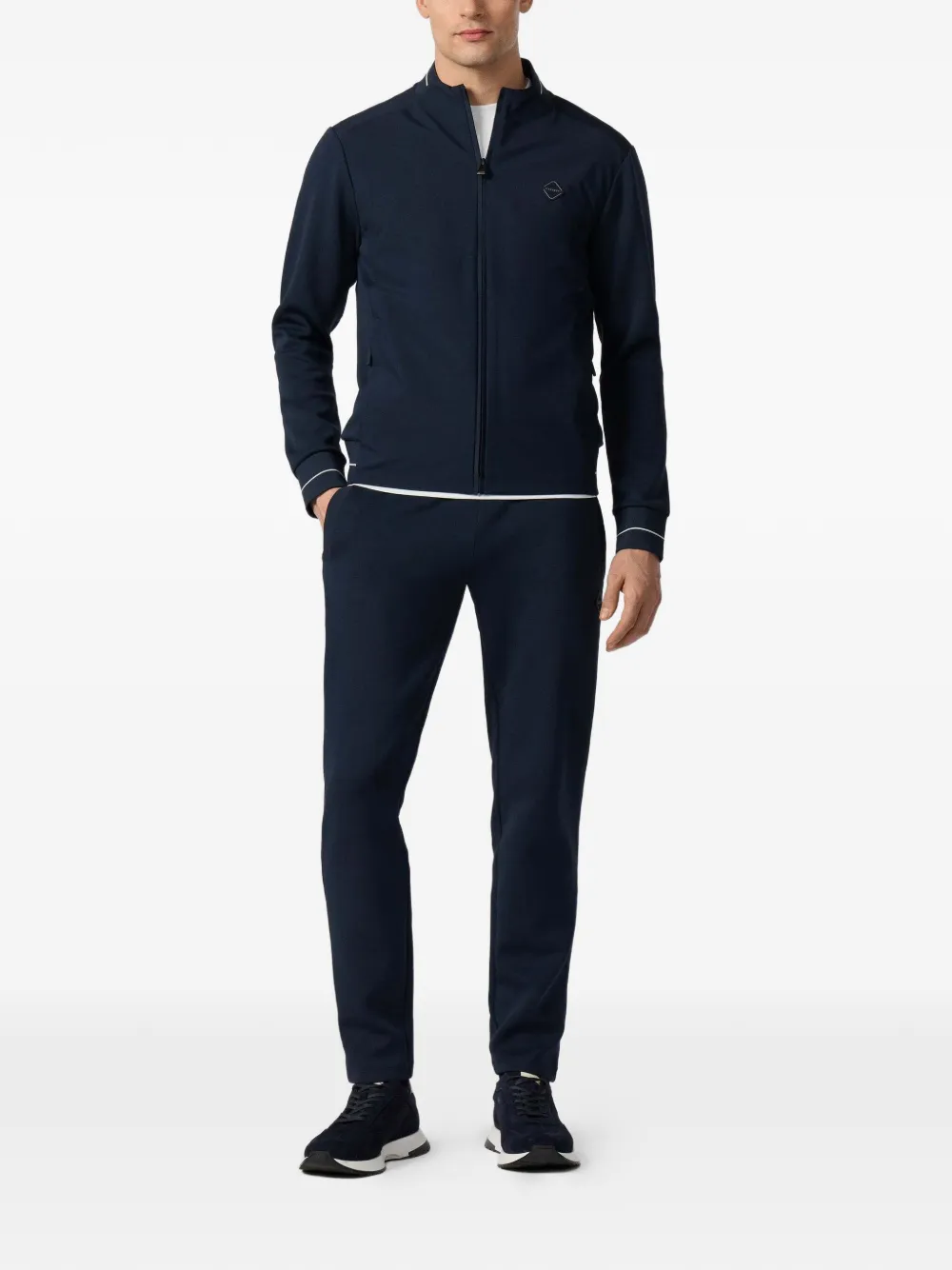 Hackett London HS Tech Track sweater met rits Blauw