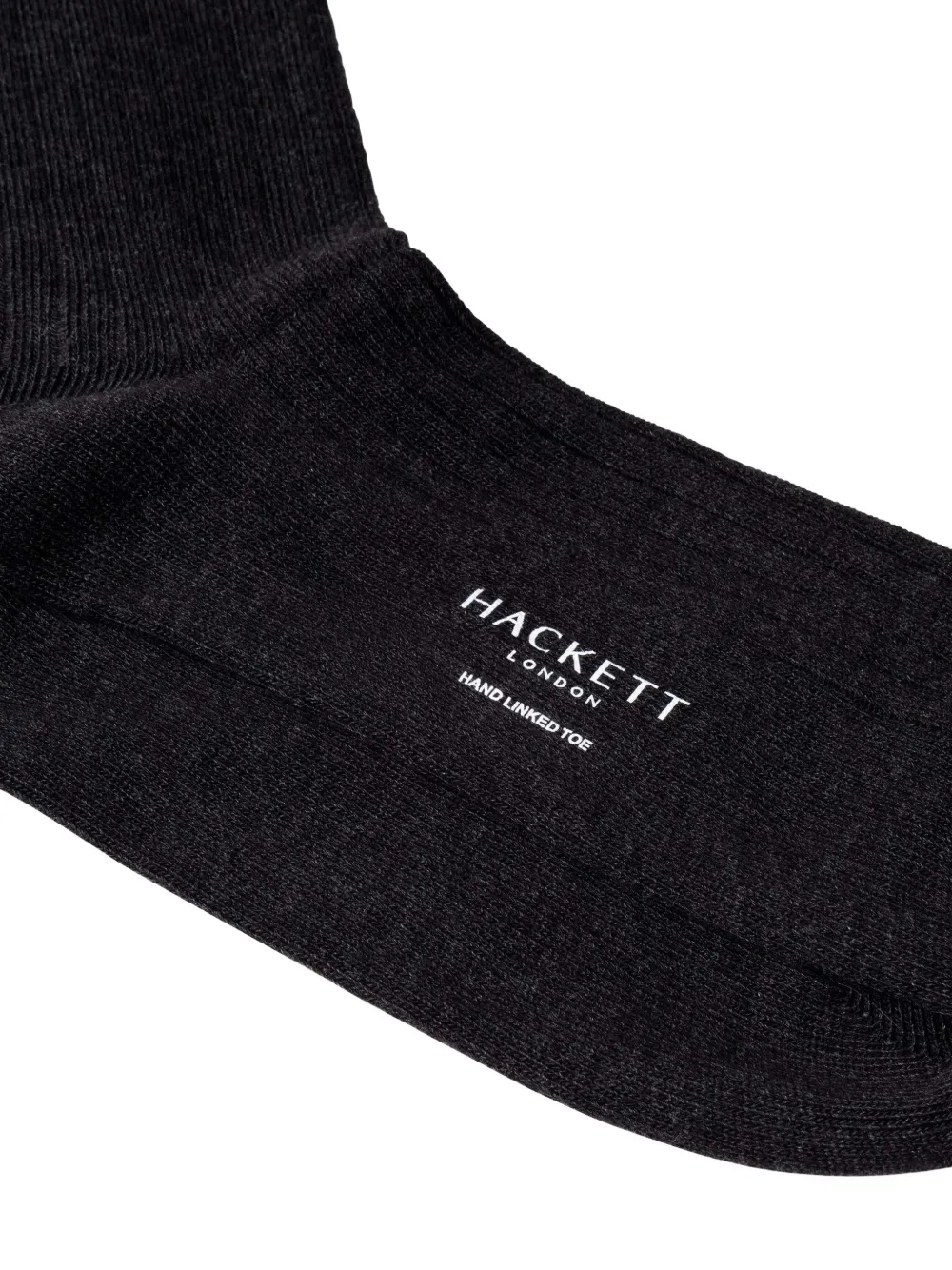 Hackett London Logo-embroidered Socks In Grey