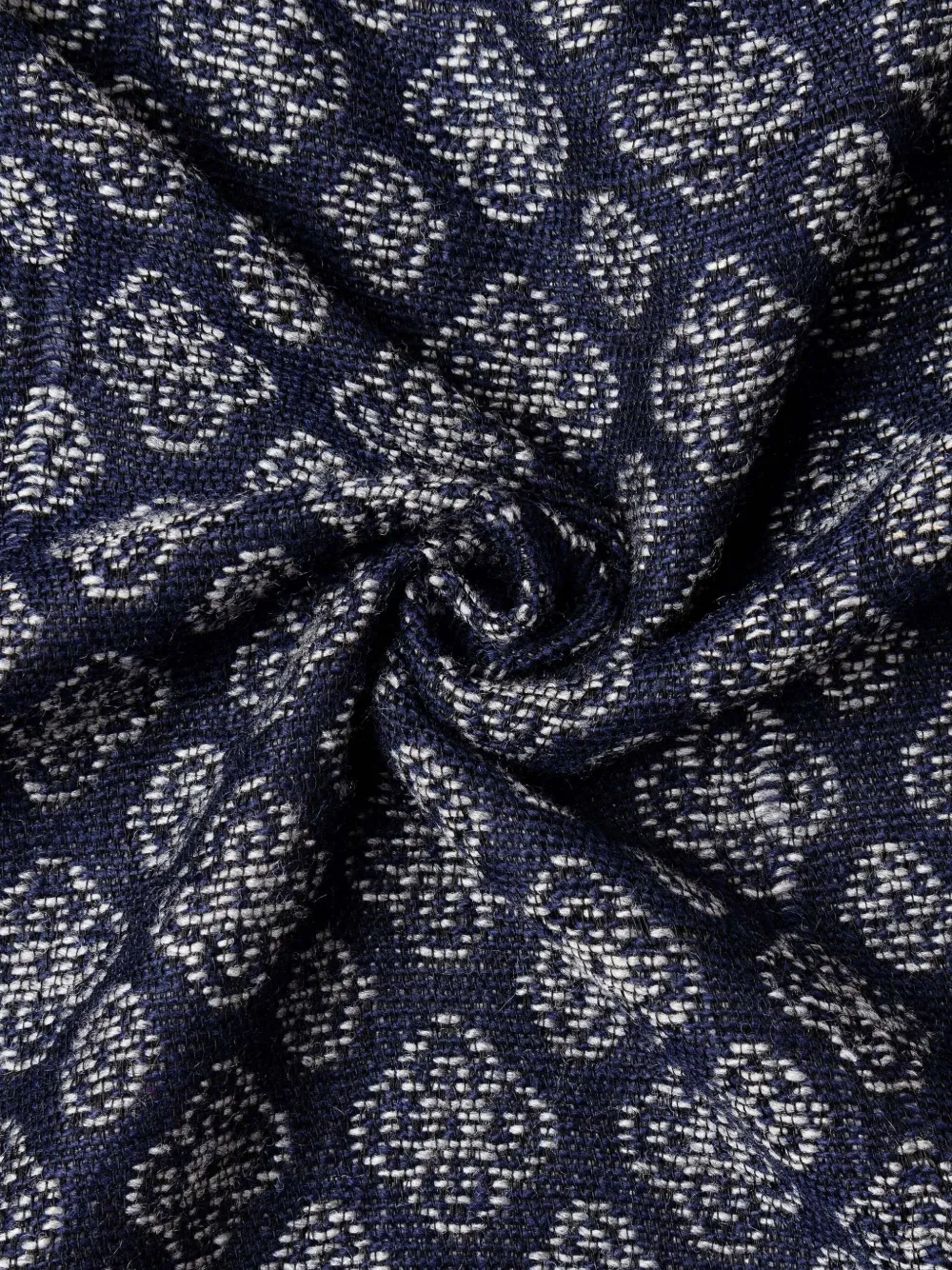 Hackett London Sjaal met franje en patroon Grijs