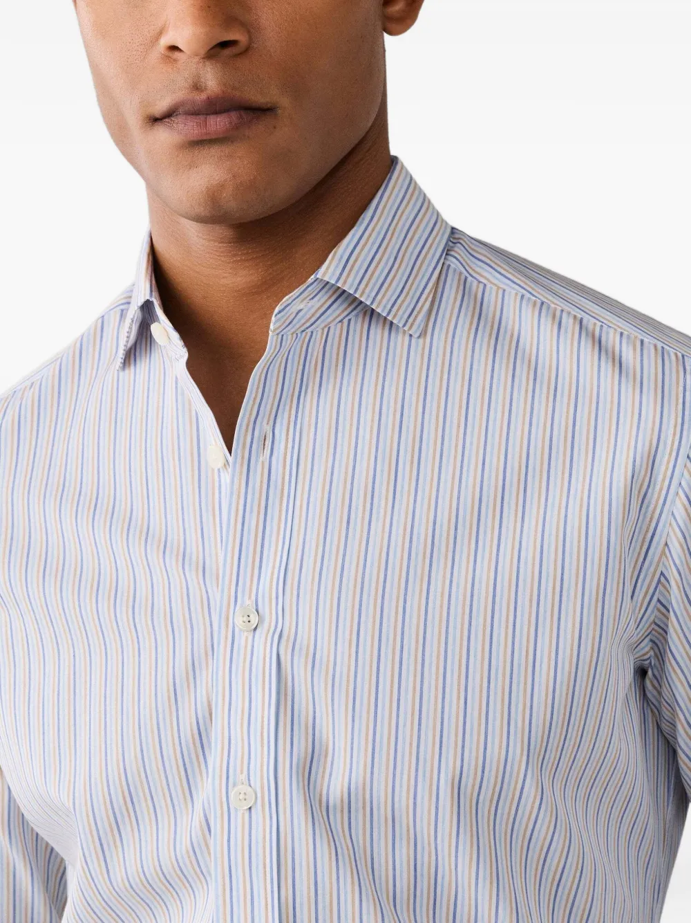 Hackett London Gestreept overhemd Blauw