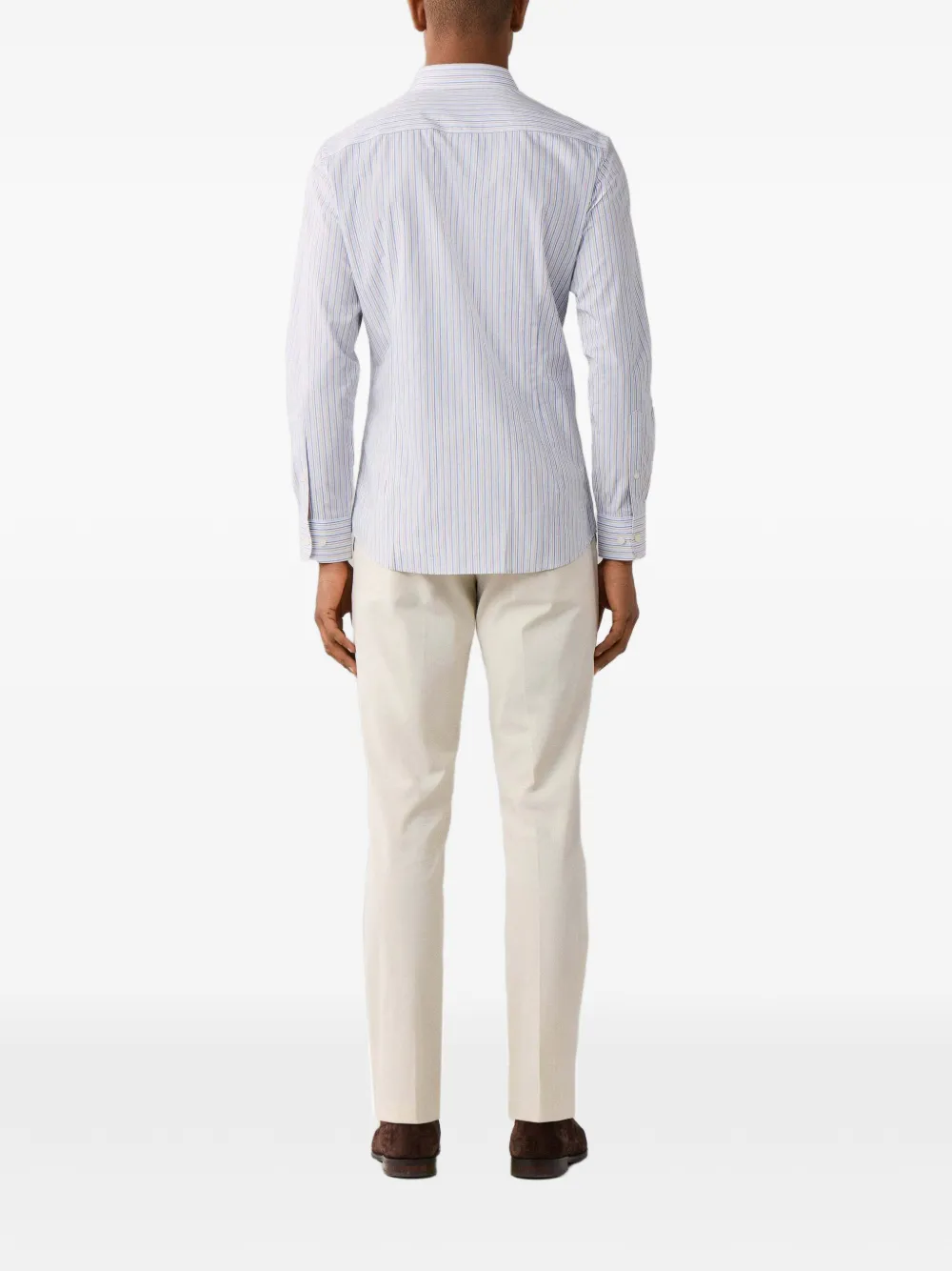 Hackett London Gestreept overhemd Blauw