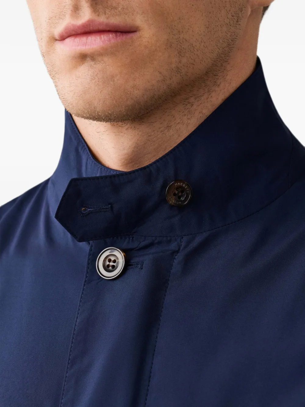 Hackett London Blazer met opstaande kraag Blauw